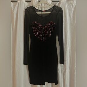 Brand New Motel Black Velvet Mini Dress.